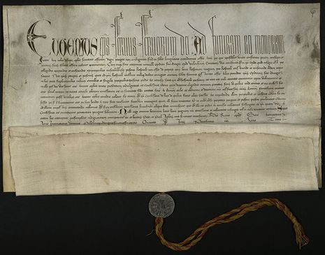 Bulle du pape Eugène IV accordant une indulgence aux malades de l'Hôtel-Dieu, 4 juin 1433